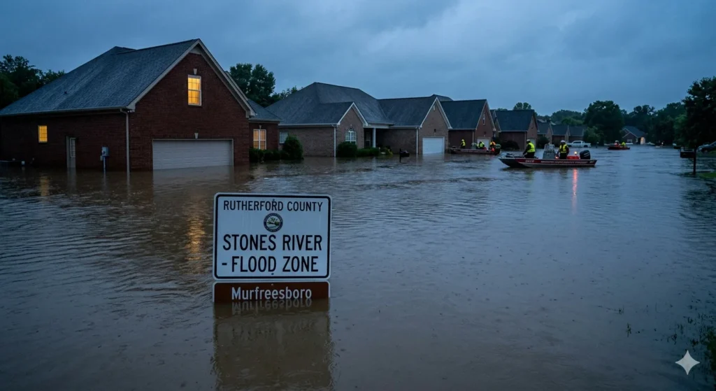 Stones River flooding Murfreesboro TN